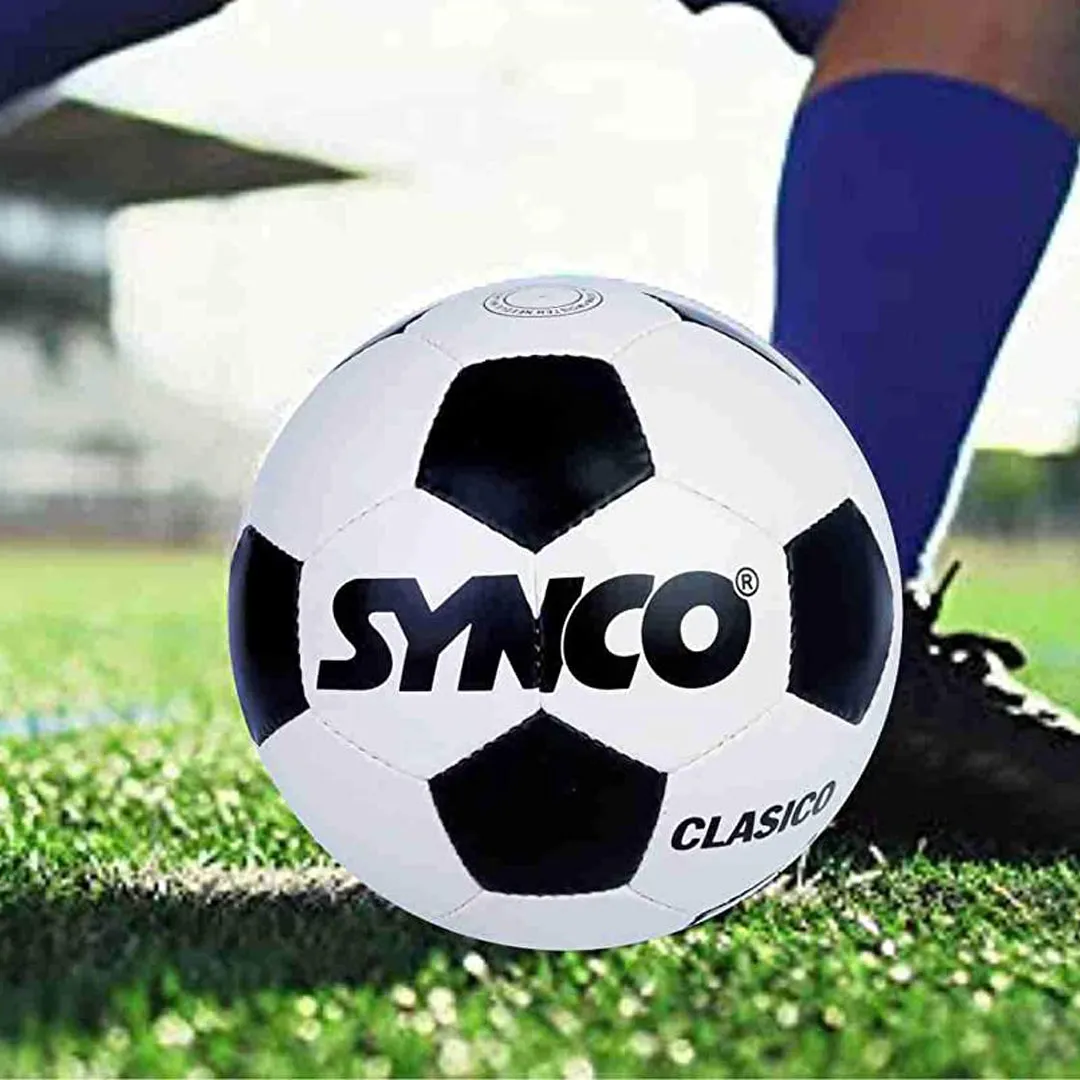 Synco World Cup Series Clasico Soccer ball/Football with Classic White-Black Design | Best for Boys, Girls, Adults, Size-5