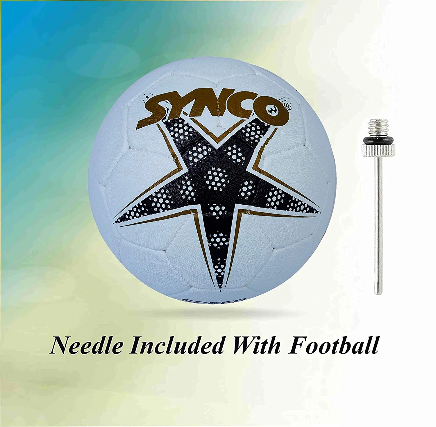 SYNCO World Cup Speed Plain Moulded Football/Soccer Ball Size-5 White