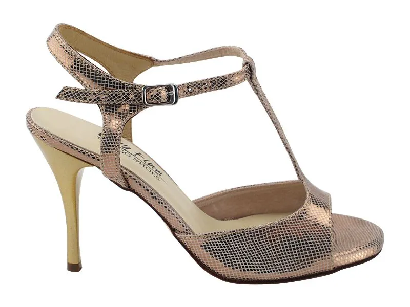 Tango Dance Shoes T-Strap Copper