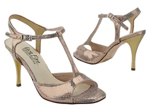 Tango Dance Shoes T-Strap Copper