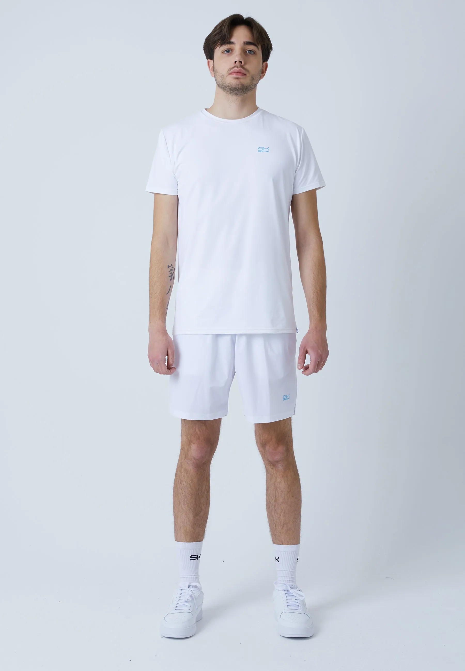 Tennis T-Shirt with crew neck, white