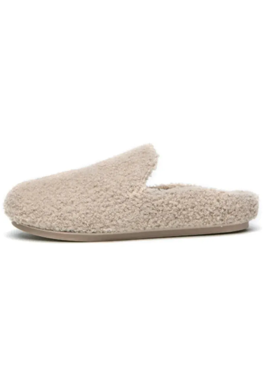 The Kush Indoor/Outdoor Sherpa Slides - Latte