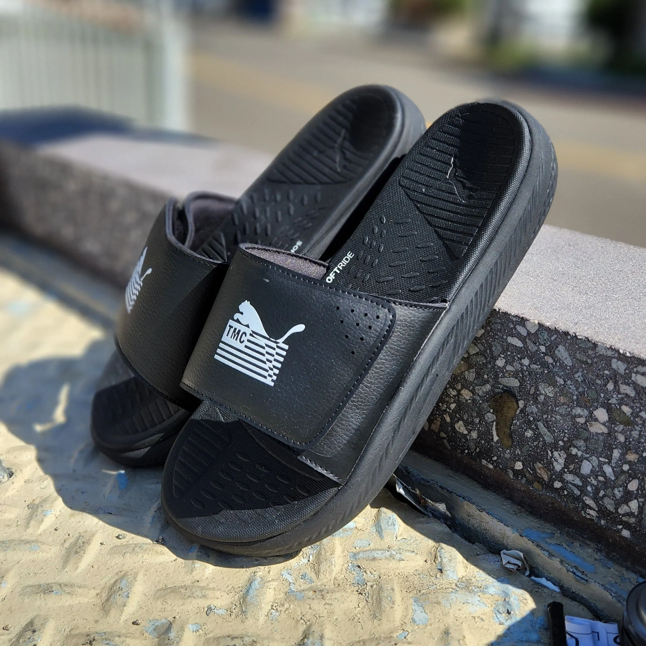 TMC x Puma SoftRide Slides Black