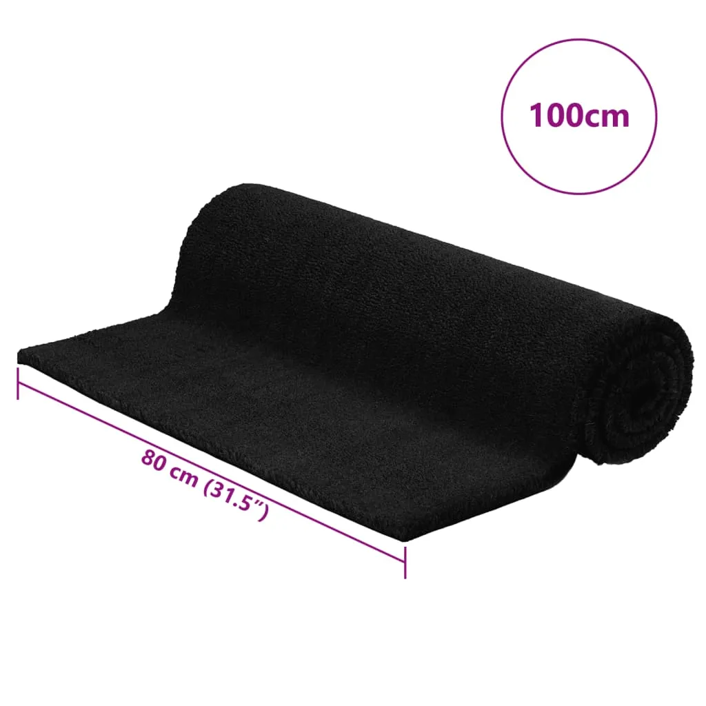 vidaXL Door Mat Black 80x100 cm Tufted Coir