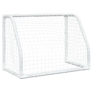 vidaXL Kids' Football Goals 2 pcs with Ball White 64x35x48 cm Metal