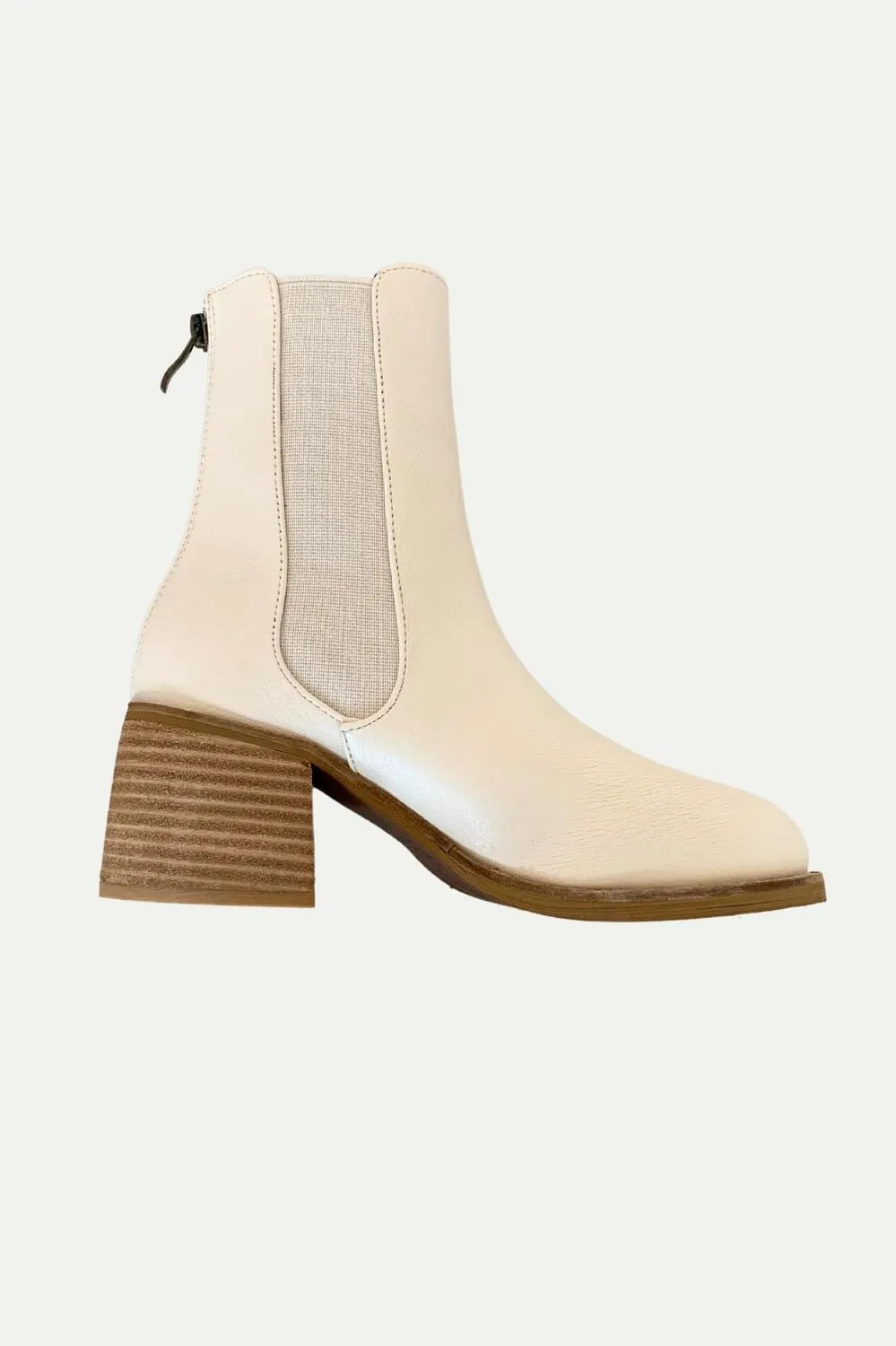 Villa Creamy Nude Side Elastic Bootie