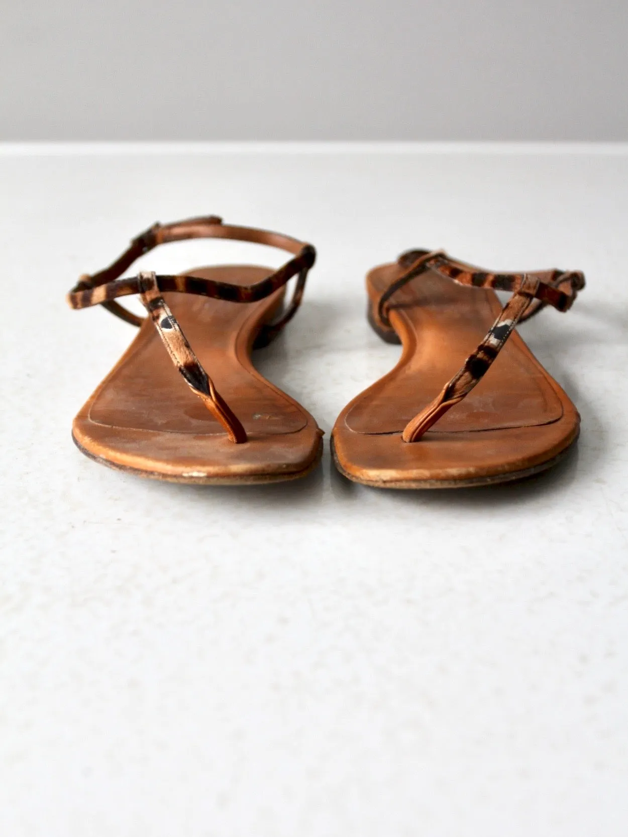 vintage Dolce & Gabbana thong ankle strap sandals