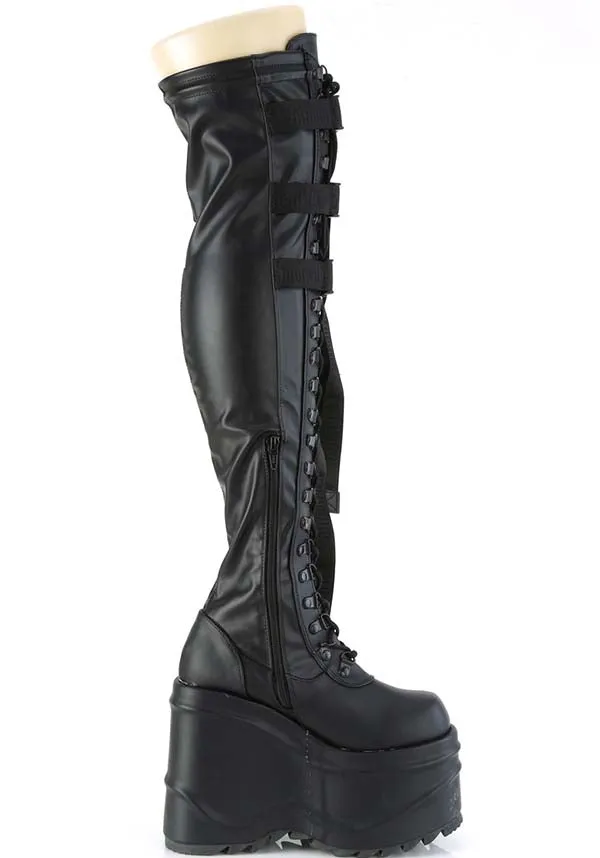 WAVE-315 [Black] | PLATFORM BOOTS [PREORDER]