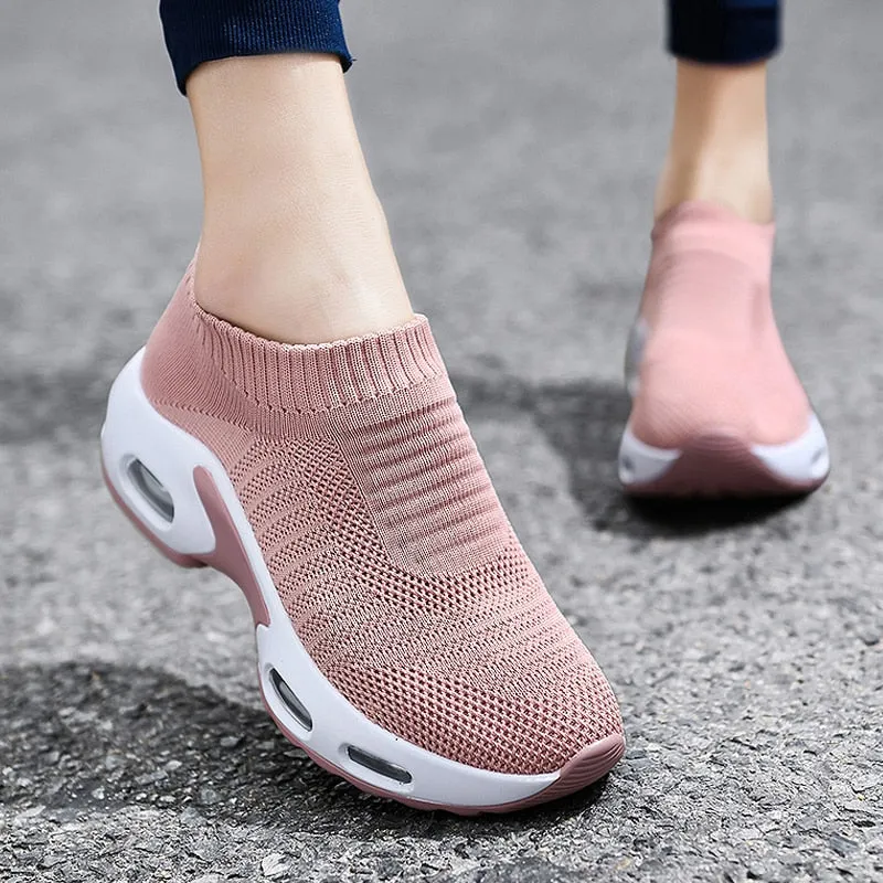 Women Lightweight Air Cushion Sock Shoes