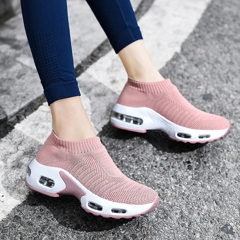 Women Lightweight Air Cushion Sock Shoes