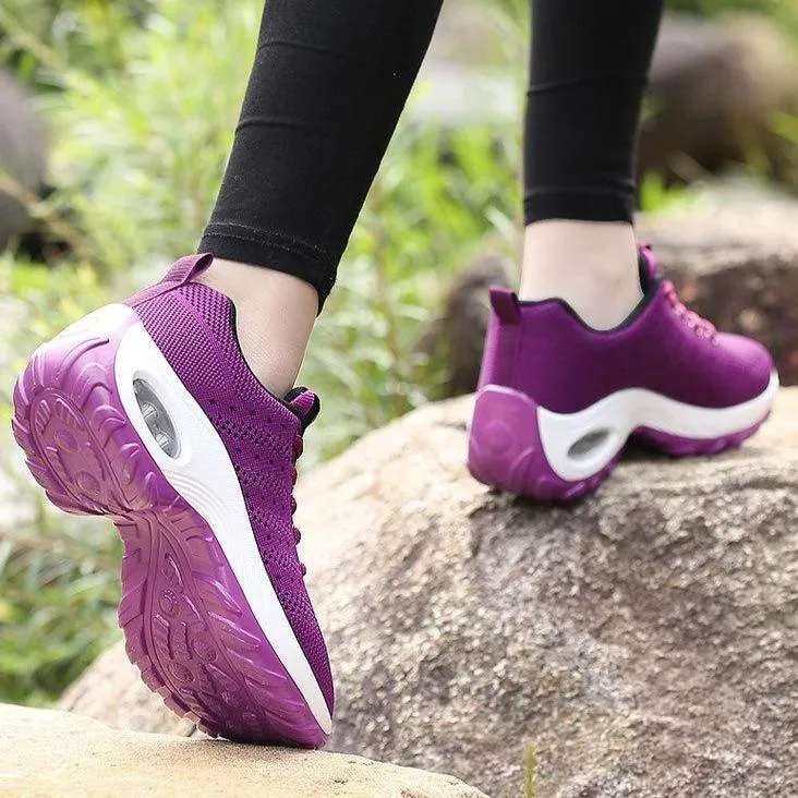 Women's air cushion mesh sneakers running shoes outdoor casual walking shoes