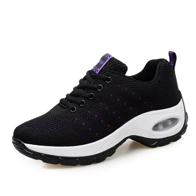 Women's air cushion mesh sneakers running shoes outdoor casual walking shoes