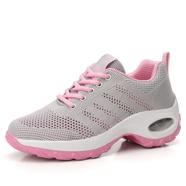 Women's air cushion mesh sneakers running shoes outdoor casual walking shoes