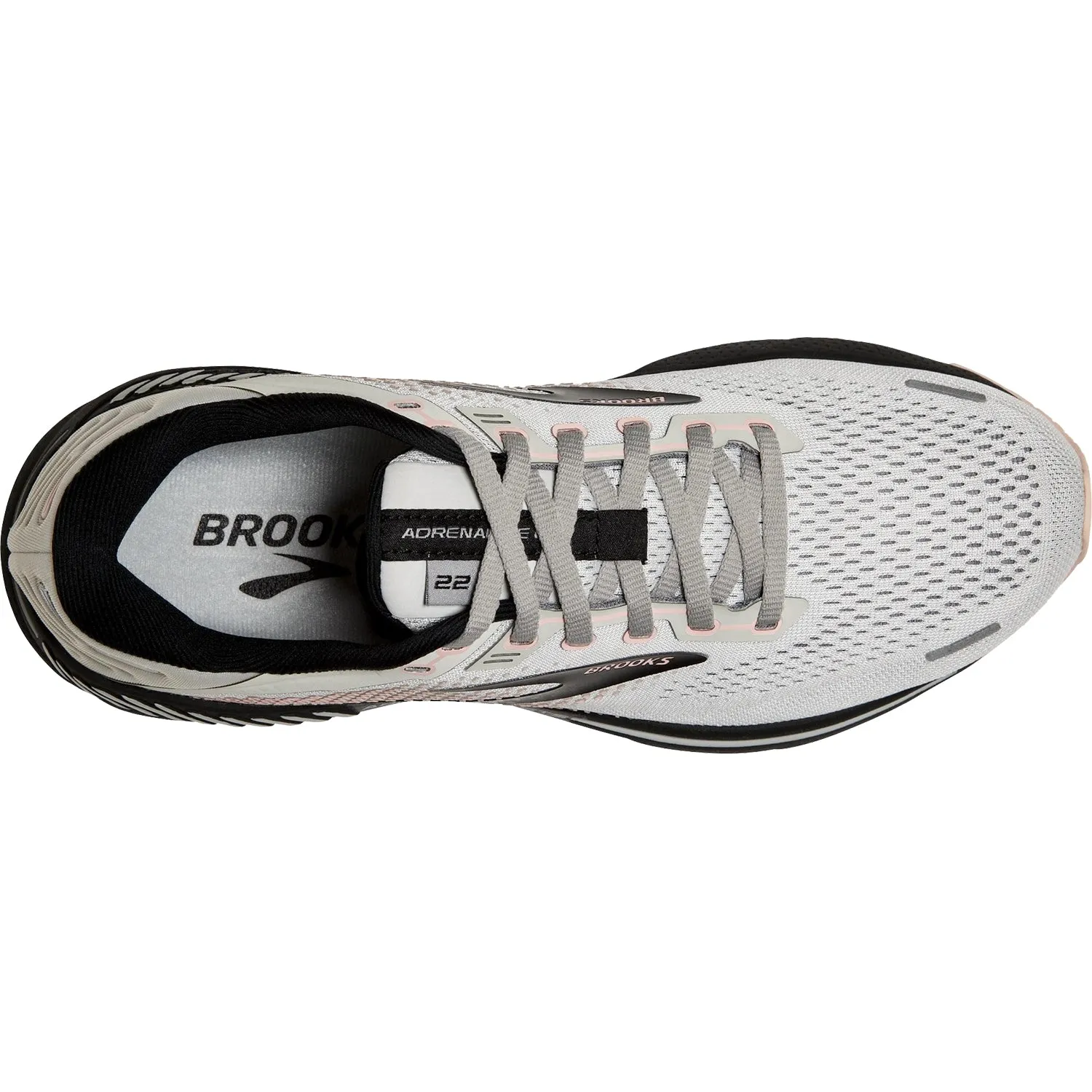 Women's Brooks Adrenaline GTS 22 Grey/Rose/Black Mesh