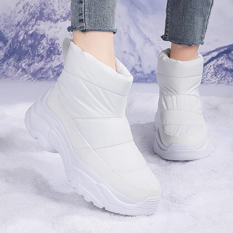 Women's Snow Boots Warm Mid-Top Outdoor