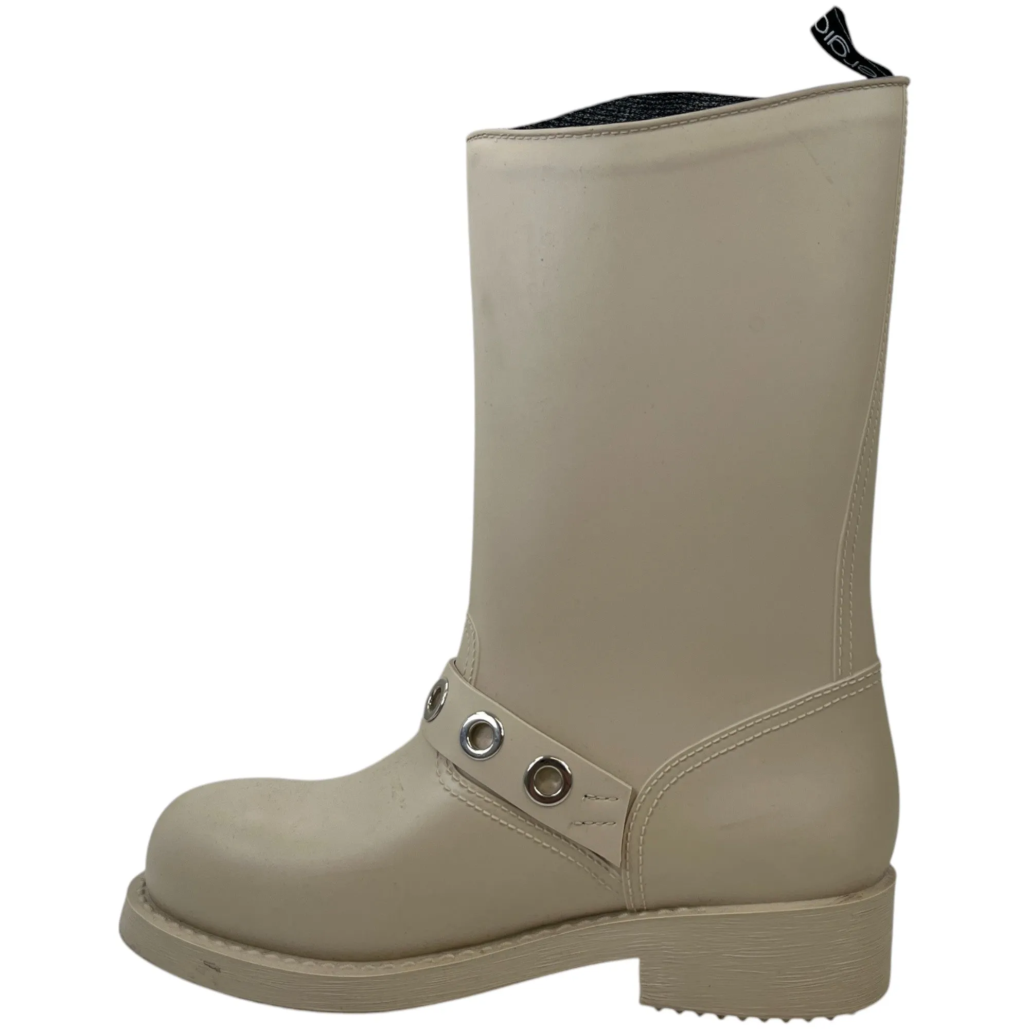 Women's Strap Boots Cream Size EU 38 / UK 5