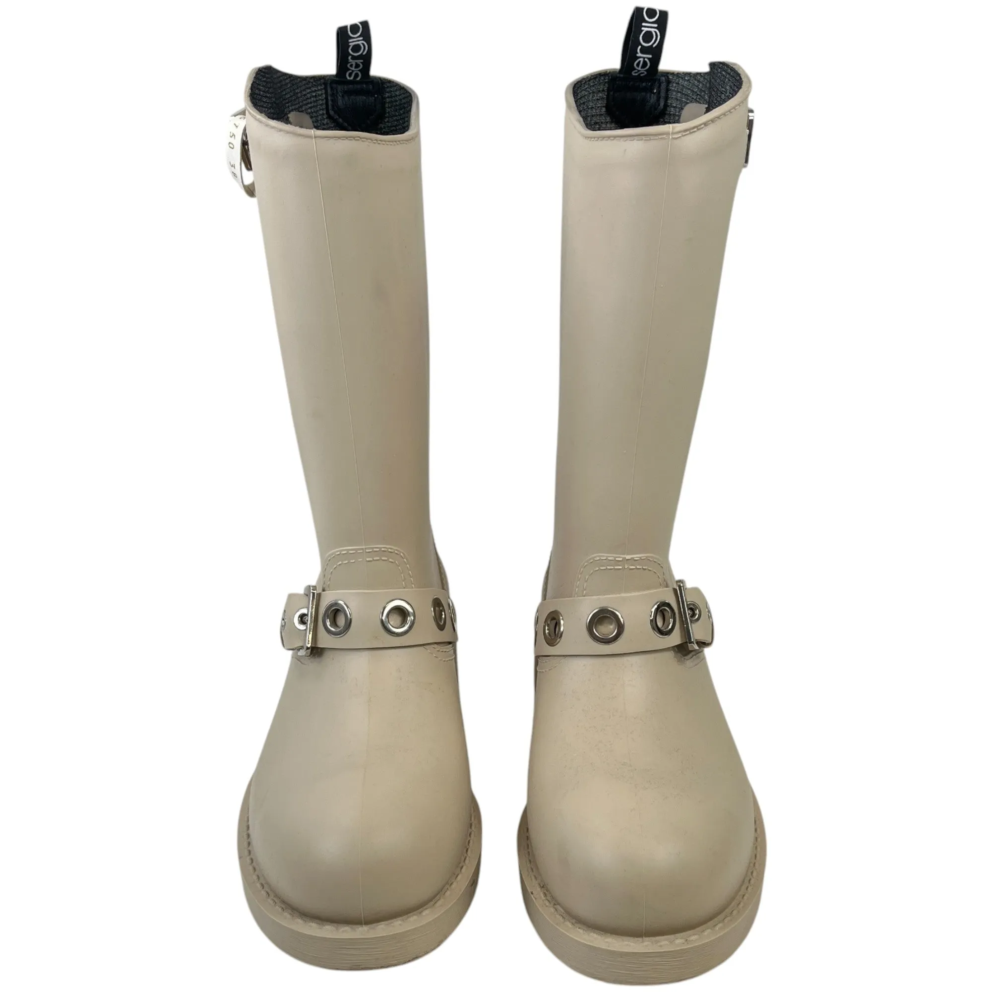 Women's Strap Boots Cream Size EU 38 / UK 5