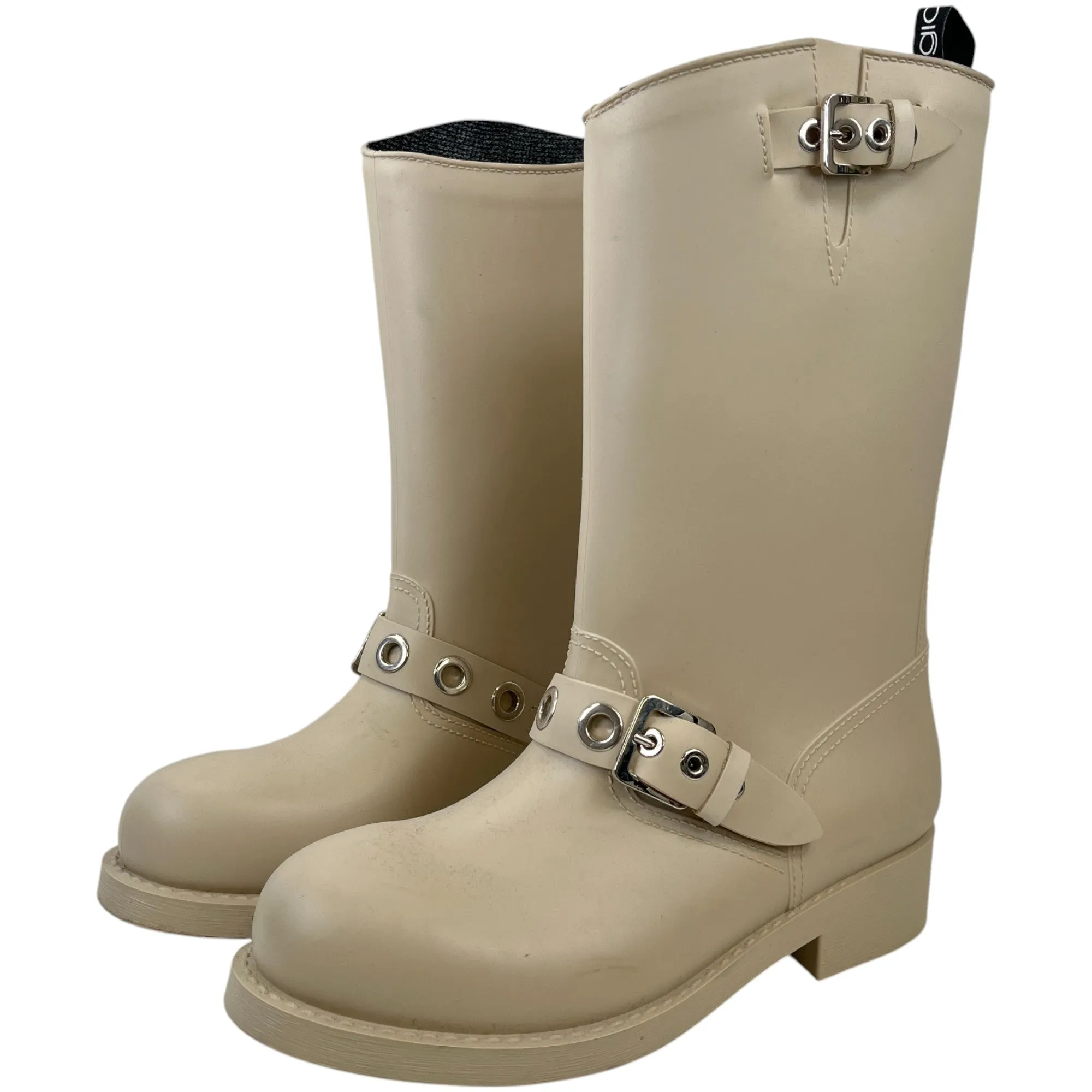 Women's Strap Boots Cream Size EU 38 / UK 5