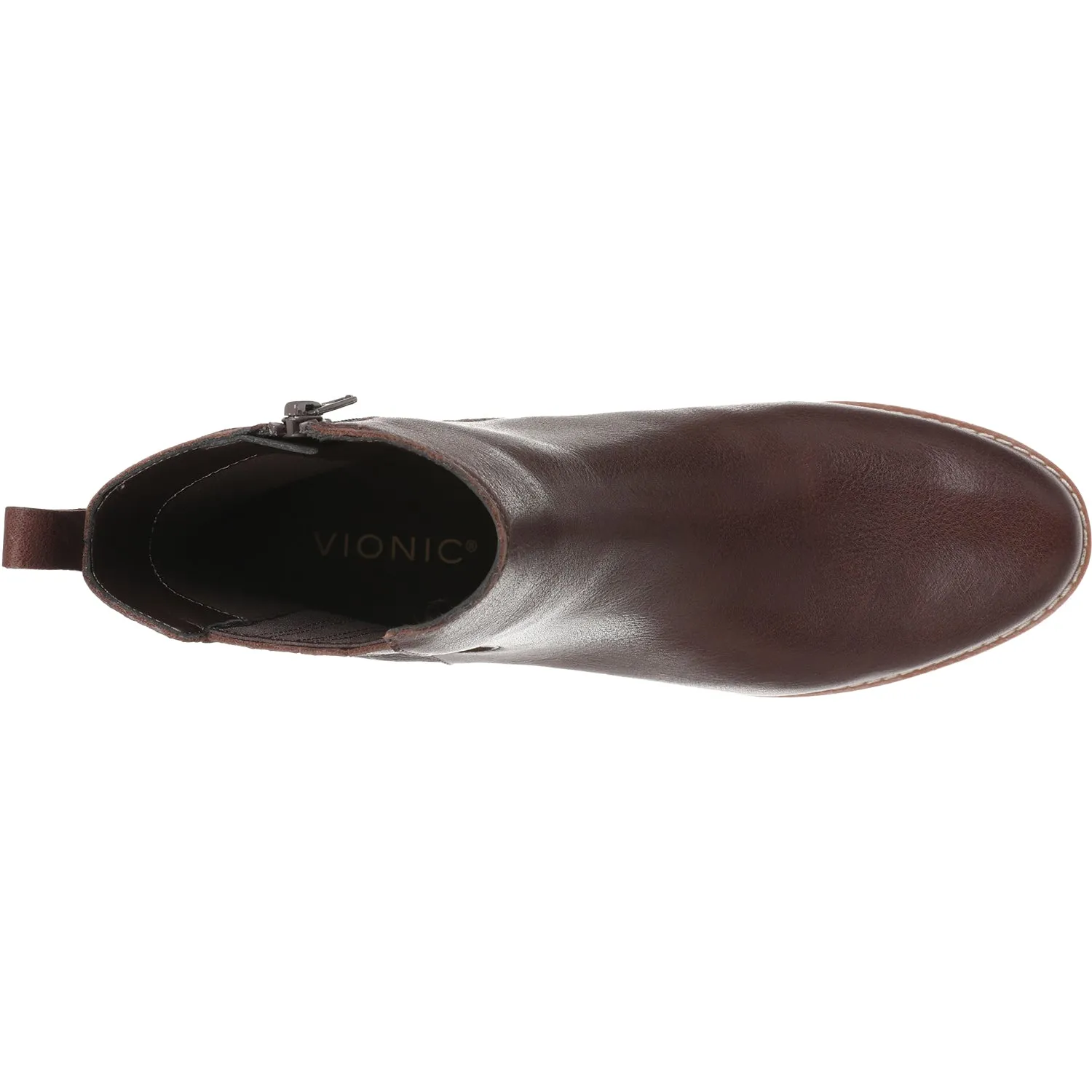 Women's Vionic Aria Water Resistant Dark Brown Leather